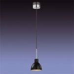 2165/1 Odeon Light Подвес Tio, 1 лампа, хром, чёрное стекло