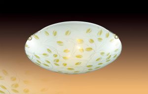 223-Sonex Настенно-потолочный светильник Etra, 1 лампа, стекло, белый, желтый