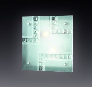 2269-Sonex Светильник настенно-потолочный Falko, 2 лампы, хром, белый, прозрачный