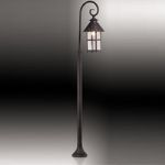 2314/1F Odeon Light Светильник уличный, столб Lumi, 1 лампа, коричневый, белый 