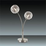 2460/2T Odeon Light Настольная лампа Roxby 2, 1 лампа, хром, никель, алюминиевое плетение 