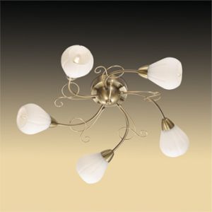 2470/5C Odeon Light Потолочная люстра Dovera, 5 ламп, бронза, белый  