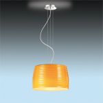 2510/1A Odeon Light Подвесной светильник Fekka, 1 лампа, янтарь, хром 