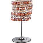 2606/1T Odeon Light Настольная лампа ASTLI, 1 лампа, хром, хрусталь янтарного цвета