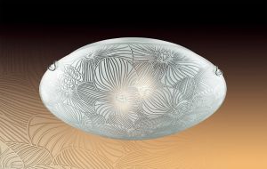 276-Sonex Настенно-потолочный светильник Optima, 2 лампы, стекло, хром, белый, серый