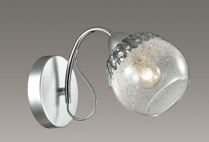 3020/1W Lumion Бра Nevette, 1 лампа, прозрачный плафон со стеклянной крошкой