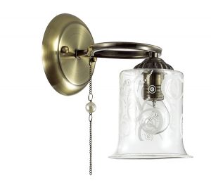 3242/1W-Lumion Бра Otalia, 1 лампа, стекло с вензельным рисунком 