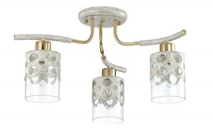 3271/3C-Lumion Люстра Colett, 3 лампы, стекло с резным металлическим декором