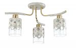 3271/3C-Lumion Люстра Colett, 3 лампы, стекло с резным металлическим декором  