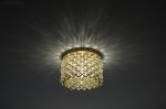 369892 Novotech Светильник встраиваемый Pearl, 1 лампа, золото, прозрачный хрусталь