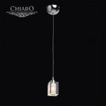 392015002 Chiaro Подвес со светодиодной подсветкой Фьюжен, 1 плафон, хром, белый с прозрачным