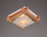OML-40517-02 Omnilux Светильник квадратный настенно-потолочный кантри, 2 лампы, сосна
