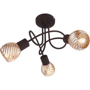 54644-3DO-Globo Потолочный светильник, 1 лампа, черный, янтарный 