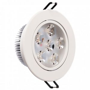 637013306 MW-Light Светильник встраиваемый поворотный светодиодный Круз, 6 ламп, глянцевый белый, теплый (3000K)
