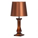 649030101 MW-Light Настольная лампа Ванда, 1 плафон, янтарный с хромом, коричневый 