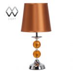649030901 MW-Light Настольная лампа Ванда, 1 плафон, хром, светло-коричневый, янтарный