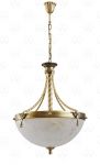 317012104 MW-Light Подвесная люстра Афродита, 4 лампы, бронза, матовое стекло с резным узором