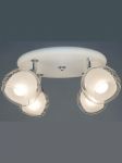 CL158141 Citilux Люстра потолочная со светодиодной подсветкой Модерн Буги, 4 плафона, белый, хром 