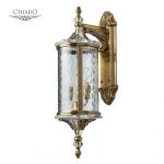802021202 Chiaro Светильник настенный уличный Мидос, 2 лампы, золото, янтарный