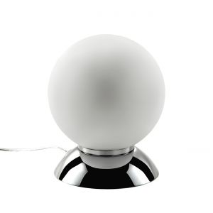 813914-Globo Настольная лампа, 1 лампа, хром, белый