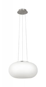 86814 Eglo Люстра подвесная Optica, 2 лампы, никель, белый