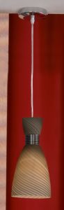 LSF-7376-01 LUSSOLE Светильник подвесной из серии Marcelli, хром, коричневый с черным, 1 плафон