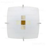 90047/71 Brilliant Светильник настенно-потолочный Kaya, 1 плафон, хром, белый с коричневым 