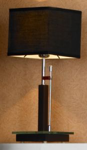 LSF-2574-01 LUSSOLE Настольная лампаиз серии Montone, хром с вишней, чёрный, 1 плафон 