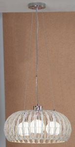 LSX-4103-03 LUSSOLE Люстра подвесная из серии Fenigli, 3 лампы, белый, хром