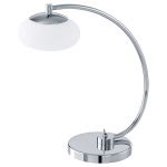 91755-Eglo Настольная лампа светодиодная Aleandro, 1 плафон, хром, белый