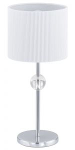 92819 Eglo Настольная лампа Albaredo, 1 плафон, хром с прозрачным, белый