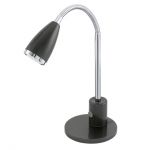 92873-Eglo Настольная лампа Fox, 1 плафон, черный с хромом