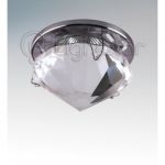009004 Lightstar Светильник встраиваемый Diamo Hi, 1 лампа, кристалл, хром