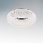006201 Lightstar Светильник встраиваемый Tondo, 1 лампа, круглый, белый, белый