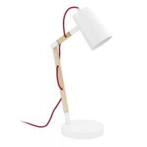 94033-Eglo Настольная лампа Torona, 1 плафон, белый с коричневым
