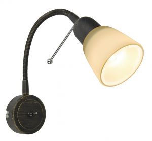 A7009AP-1BR Arte Lamp Спот с гибким рожком, 1 плафон, коричневый с золотом, белый