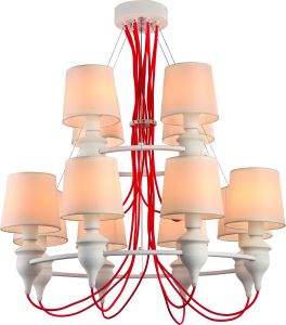 A3325LM-8-4WH Arte Lamp Люстра Sergio, 12 ламп, белый, красный