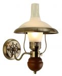 A4533AP-1AB Arte Lamp Бра Capanna, 1 лампа, металл, стекло, бронза античная, коричневый