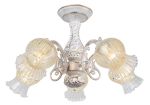 A6336PL-5WG Arte Lamp Люстра Gemma, 5 лампы, бело-золотой, металл, стекло