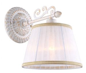 A9513AP-1WG Arte Lamp Бра Jess, 1 лампа, бело-золотой, металл, стекло
