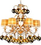A1199LM-6GO Arte Lamp Люстра Monarch, 6 ламп, золото, янтарное стекло