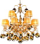 A1199LM-8-4GO Arte Lamp Люстра Monarch, 12 ламп, золото, янтарное стекло