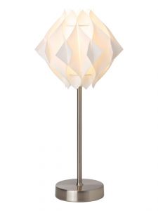 56647/05 Brilliant Настольная лампа, из серии Branka, 1 плафон, никель, белый