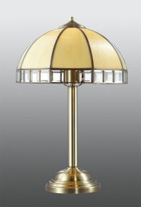 CL440811 Citilux Настольная лампа Шербург, 1 плафон, бронза с бежевым и прозрачным