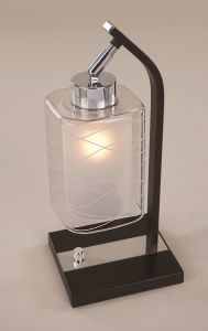 CL159811 Citilux Настольная лампа Румба, 1 лампа, венге с хромом, белый с прозрачным