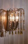 CL304422 Citilux Светильник настенный хрустальный Опера, 2 лампы, золото, янтарный