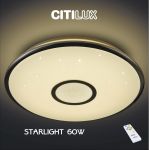 CL70360R Citilux Светильник потолочный светодиодный с пультом Старлайт, 1 плафон, хром, белый