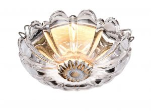 1555-1C Favourite Светильник встраиваемый Conti, 1 лампа, белый с золотом, прозрачный