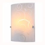 40491-1W Globo Настенный светильник Maverick, 1 лампа, сатин опаловый с орнаментом