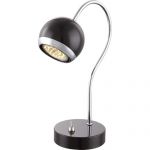 57884-1T Globo Настольная лампа Oman, 1 лампа, хром, чёрный